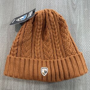 Kuhl Helena Cable Unit Fleece Lined Beanie Mesa Brown Wool Acrylic OS NWT